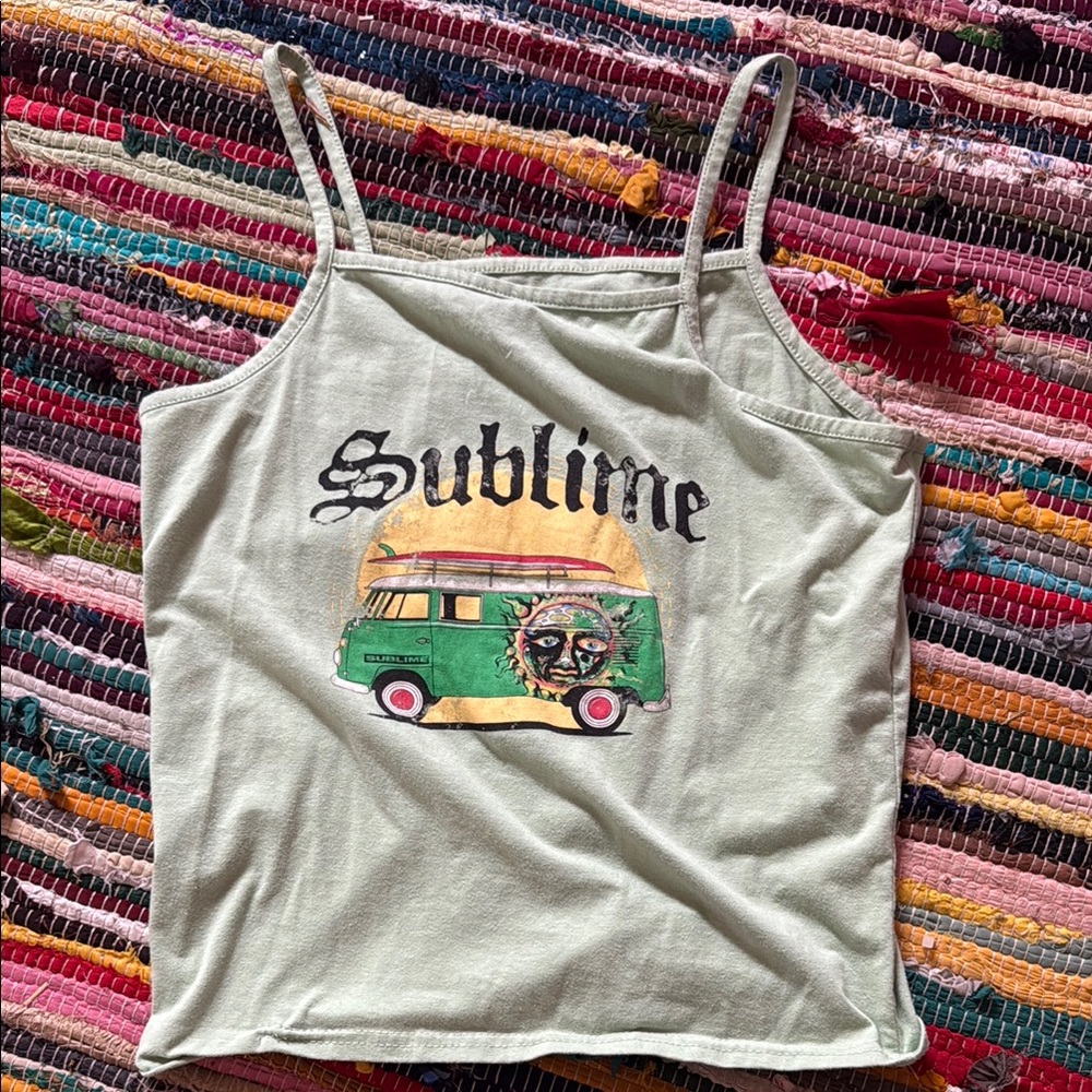 Sublime Graphic Green Tank Top